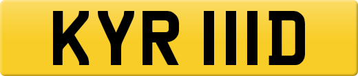 KYR 111D private number plate